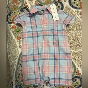 NWT Janie and Jack plaid romper